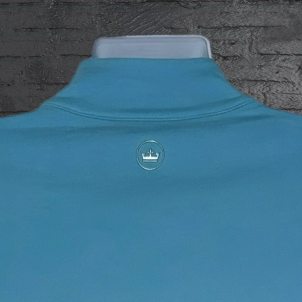 Peter Millar Ace Cotton-Modal Quarter-Zip Pullover Men’s Medium Blue Golf - Picture 11 of 16